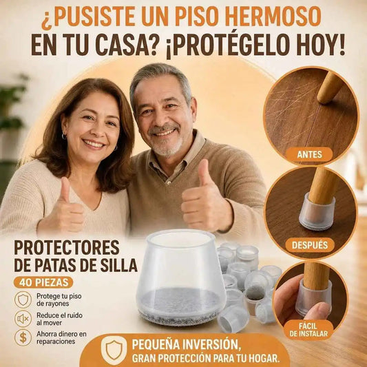 ChairGuard™ — Protectores de Patas de Silla (Set de 40)